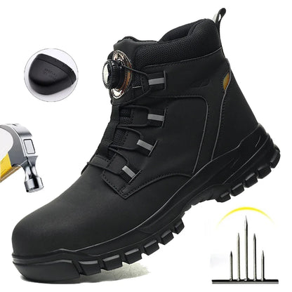 Waterproof Safety Boots Men - Indestructible Steel Toe Work Boots, Anti-smash, Stab-resistant Safety Shoes, Biker Botas Para Hombre