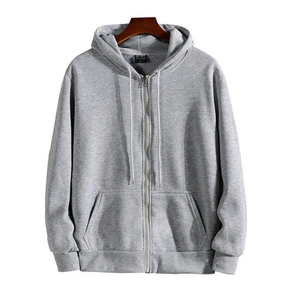 Zipper Hoodies for Men – Autumn Winter Long Sleeve Hooded Sweatshirt, Fashion Casual Loose Fit Sportswear Outfit
