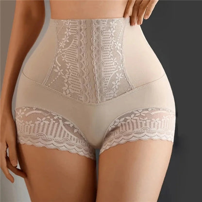 High Waist Control Panties Seamless Shapewear Briefs With Lace Slimming Shorts Flat Belly Shaping