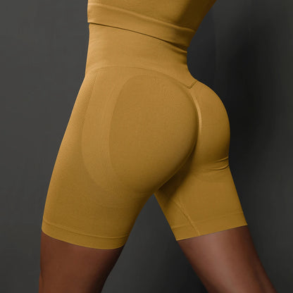 Women's Seamless Yoga Shorts – High Waist, Push-Up, Gym Workout, Fitness, Sports, Cycling Shorts
