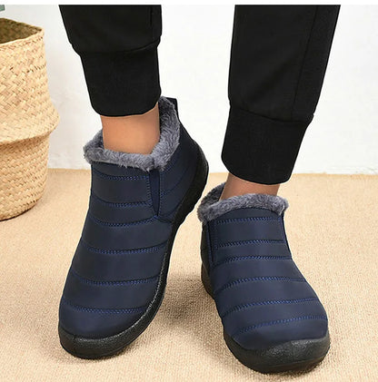 Sneakers – Soft Waterproof Fashion Winter Shoes for Women, Solid Color Comfortable Casual Non-Slip Outdoor Sneakers