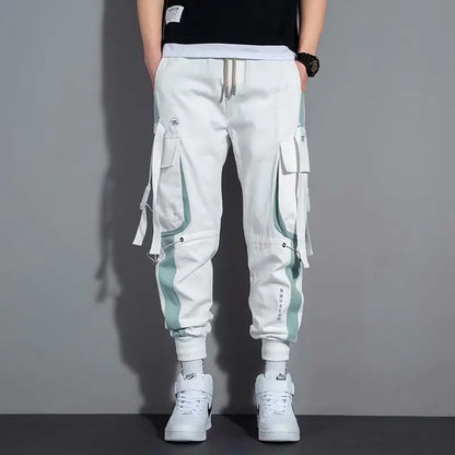 Classic Design Multi Flap Pockets Cargo Pants – Men's Loose Fit, Drawstring Harem, Oversized Jogger Pants for Men and Women