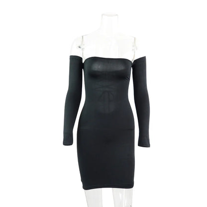 Strapless Large Women Long Sleeve Backless Night Club Dress Women