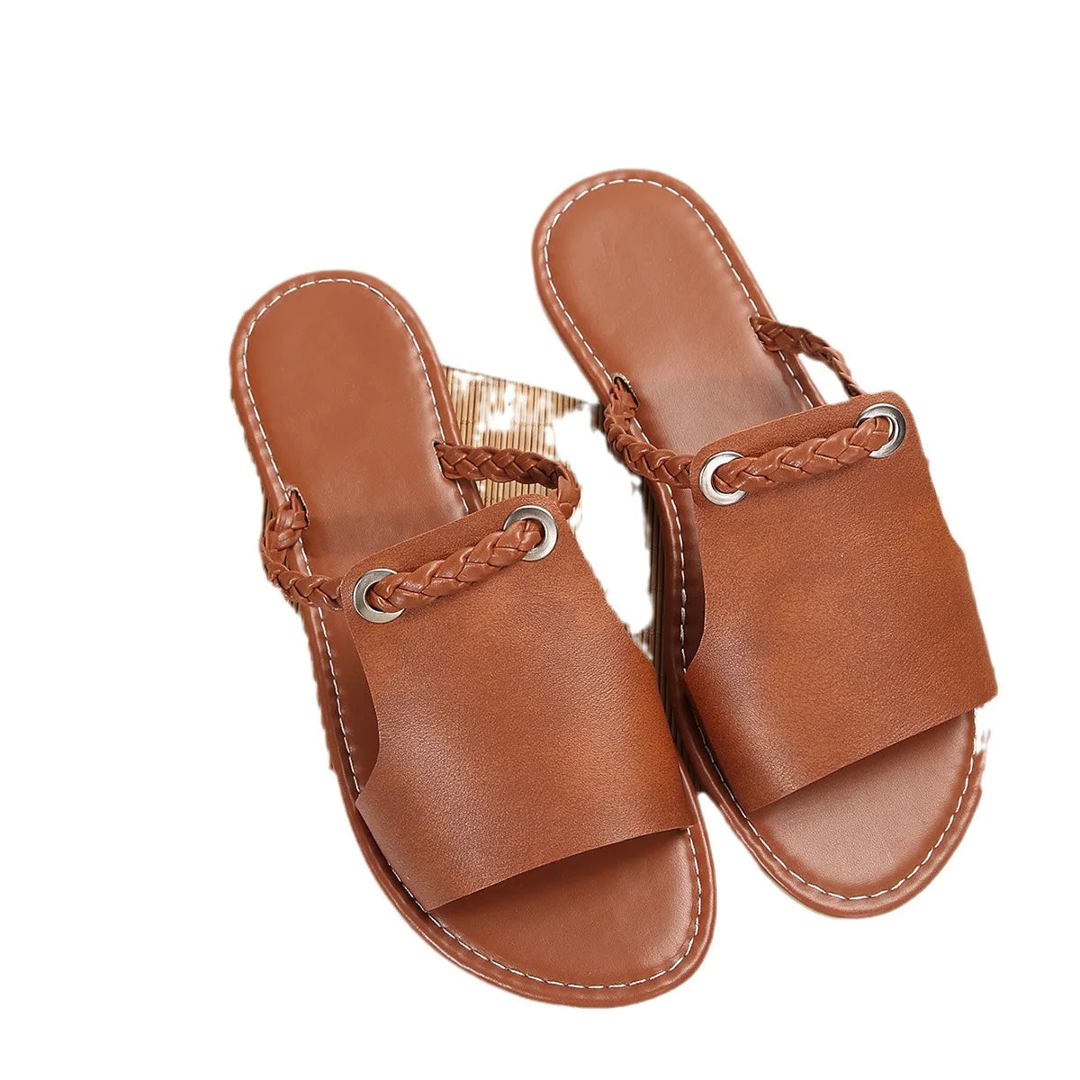 Square Head Cross Flat Summer Sandals – Simple Flip-flops, Women’s Wear Slippers, Beach Slippers