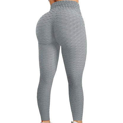 Women's Bubble Hip Lifting Pants – High Waist, Flared Design, Yoga, Fitness, Running, Gym, Sports, Dance Trousers