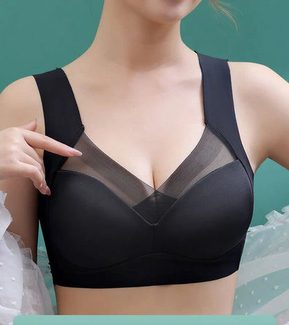 3pcs Ice Silk Seamless Sport Bra Gather Prevent Sagging No Steel Ring Comfortable Large Size