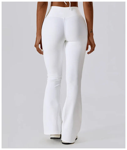 Flare Leggings Yoga Pants – High Waist, Wide Leg, Gym Workout, Fitness, Sports, Flared Design, Latin Dance Trousers
