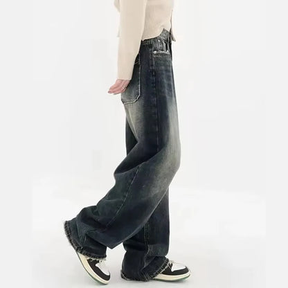 Y2K Baggy Jeans – Streetwear, Retro Fashion, Autumn, High Waist, Loose Fit, Wide Leg, Denim Trousers