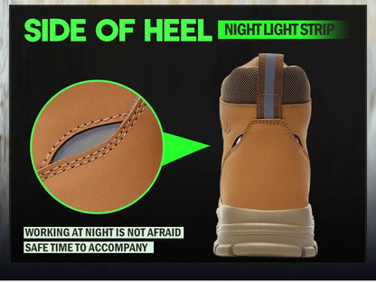 Waterproof Safety Boots Men - Indestructible Steel Toe Work Boots, Anti-smash, Stab-resistant Safety Shoes, Biker Botas Para Hombre