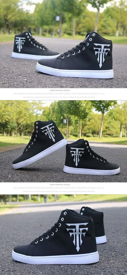 Sneakers for Men – Vulcanized High Top, Comfortable, Autumn Spring Fashion