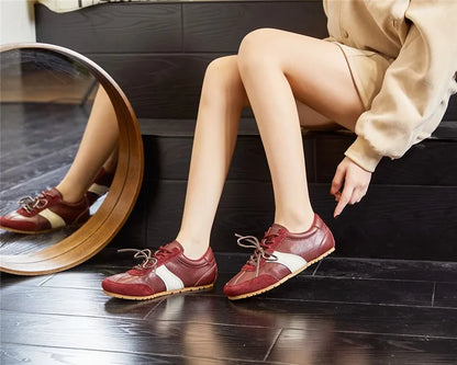 Training Shoes Female Genuine Leather - New Spring Flat Sneakers Ladies Casual Forrest Gump Shoes Women