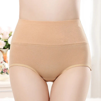 5PCS High Waist Cotton Panties – Body Shaper, Plus Size, Seamless Sexy Women's Underwear