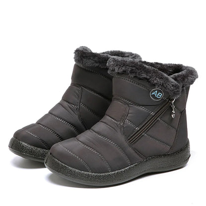 Boots Comfortable Women's Boots – Waterproof Shoes with Zipper, Soft Fur Winter Boots for Women, Botas Mujer Snow Shoes