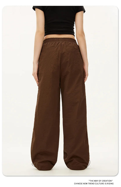 Y2K Vintage Loose Pants – Casual Streetwear, Hip Hop Style, Baggy Fit, High Waist, Wide Leg, Solid Joggers