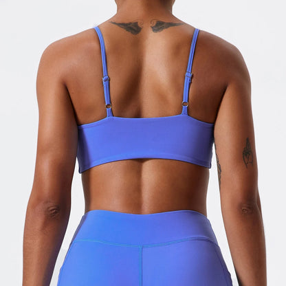 Shock-absorbing and push-up sports bra