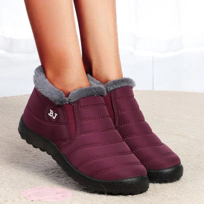 Sneakers – Soft Waterproof Fashion Winter Shoes for Women, Solid Color Comfortable Casual Non-Slip Outdoor Sneakers