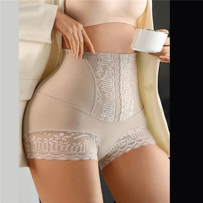 High Waist Control Panties Seamless Shapewear Briefs With Lace Slimming Shorts Flat Belly Shaping