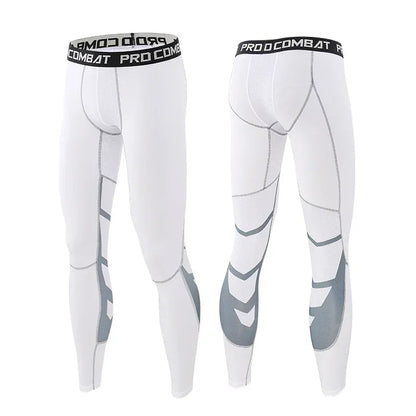 Men's Lycra Compression Pants – Cycling, Running, Basketball, Soccer, Elastic Sweatpants, Fitness Tights, Legging Trousers, Rash Guard