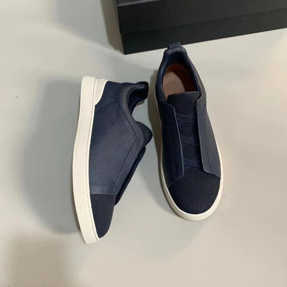From The Factory Top Layer Cow Leather Breathable Summer Casual Shoes Luxury Deer Skin Board Versatile New Men's Shoes