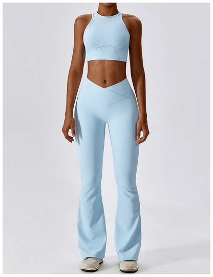 Flare Leggings Yoga Pants – High Waist, Wide Leg, Gym Workout, Fitness, Sports, Flared Design, Latin Dance Trousers