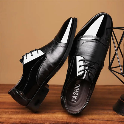 Dress Shoes – Business Oxfords Patent Leather Dress Shoes, Classic Loafers, Formal Derby Shoes for Men