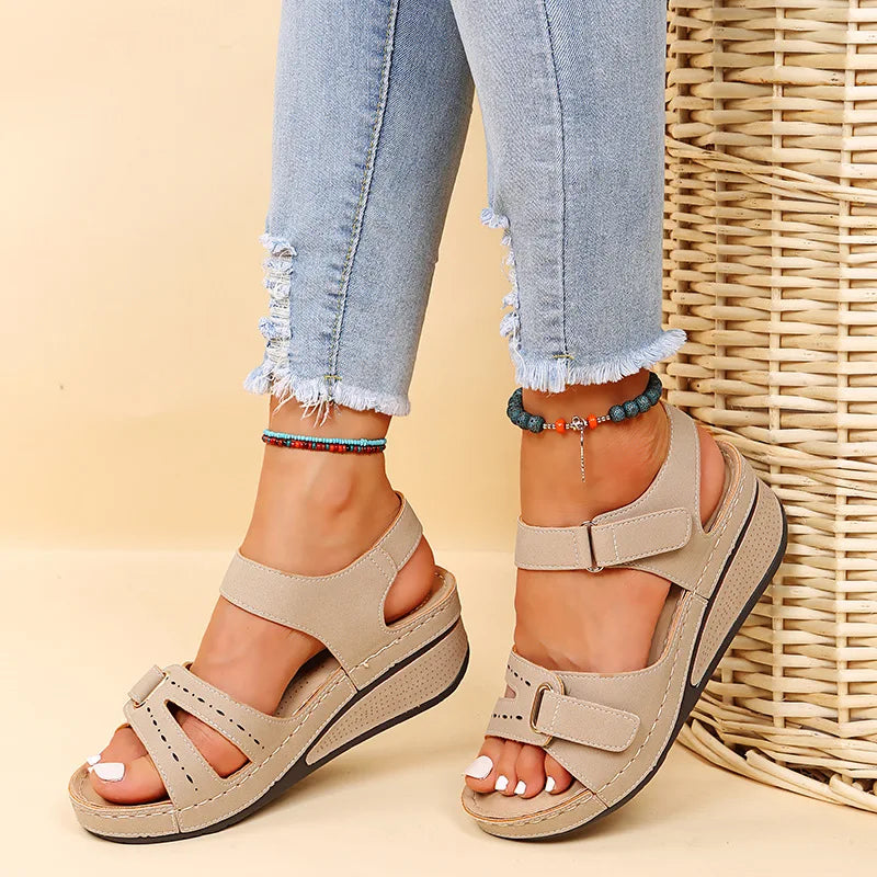 Soft Stitching Sandals - Comfortable Flat Open Toe Beach Shoes for Women, Sandals Treking Footwear