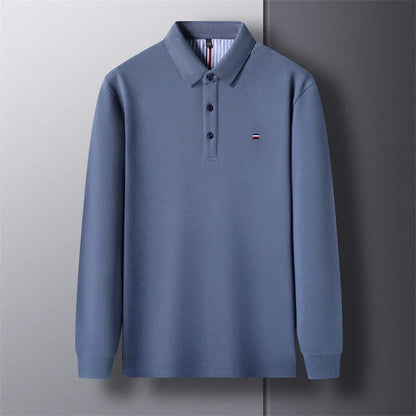 Men's Casual And Fashionable Embroidered Polo Shirt – Long Sleeved, Comfortable, Breathable, And Versatile Summer Top