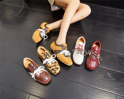 Training Shoes Female Genuine Leather - New Spring Flat Sneakers Ladies Casual Forrest Gump Shoes Women