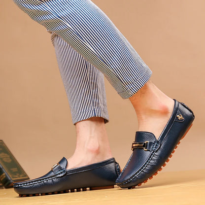 Loafers Handmade PU Leather – Casual Driving Flats, Slip-on Shoes, Luxury Comfy Moccasins, White Loafers for Men