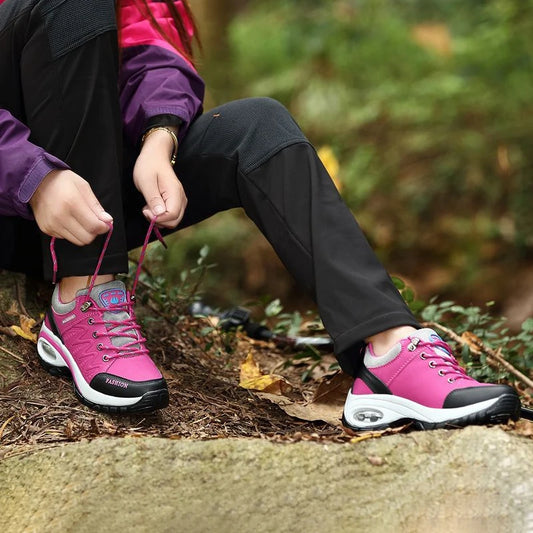 Comfortable Breathable Sneakers - Fashion Lace-Up Platform Shoes for Women, Casual Outdoor Short Boots