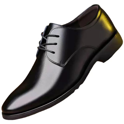 British Casual Business Formal Leather Shoes – Men’s Heightening Single Shoes, Casual Shoes for Suit, Spring and Autumn