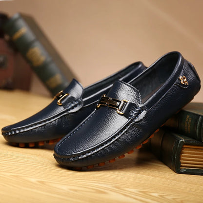 Loafers Handmade PU Leather – Casual Driving Flats, Slip-on Shoes, Luxury Comfy Moccasins, White Loafers for Men