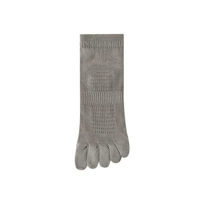 Men's Ultra-Thin Breathable Mesh Socks – Sports Five Finger, Ankle, Sweat-Absorbing, Split Toe, Summer Short Socks