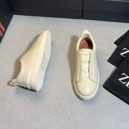 From The Factory Top Layer Cow Leather Breathable Summer Casual Shoes Luxury Deer Skin Board Versatile New Men's Shoes