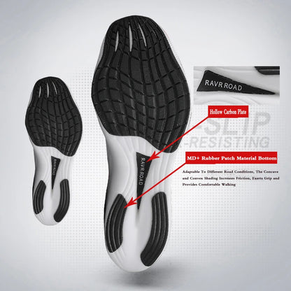 Sports Shoes Full Palm Carbon Plate – Running Shoes for Men and Women, Marathon Racing, Shock-Absorbing Athletic Training Sneakers