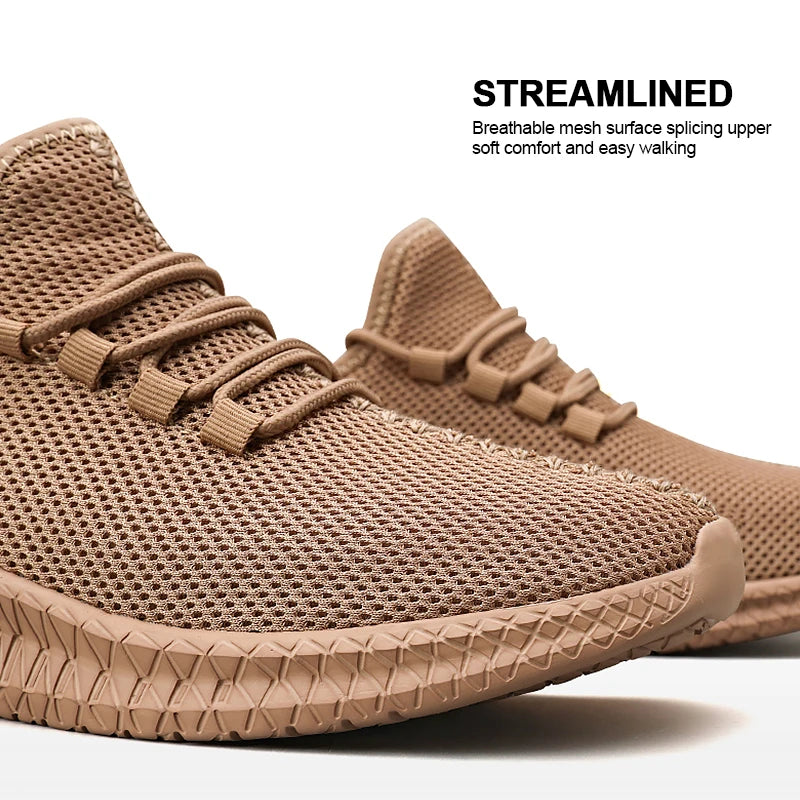 Non-Slip Casual Sneakers – Breathable Outdoor Jogging, Training, Hiking, Sports Running Shoes, Weave Knit, Lace-Up, for Women & Men