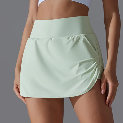 Women Gym Running Shorts – Double Deck, Quick Dry, Sporty, Fitness, Jogging, Workout, With Pocket, Tight Fit
