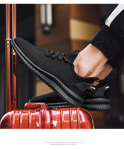 Non-Slip Casual Sneakers – Breathable Outdoor Jogging, Training, Hiking, Sports Running Shoes, Weave Knit, Lace-Up, for Women & Men