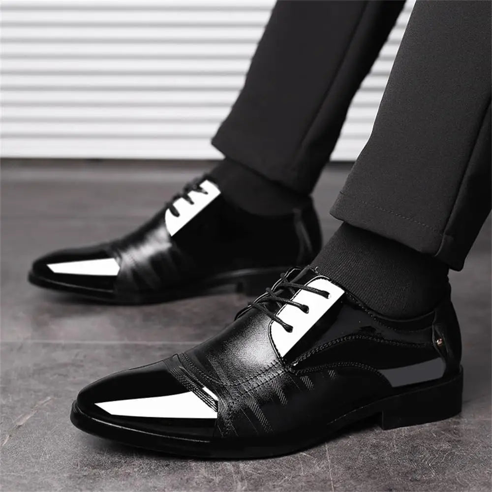 Dress Shoes – Business Oxfords Patent Leather Dress Shoes, Classic Loafers, Formal Derby Shoes for Men