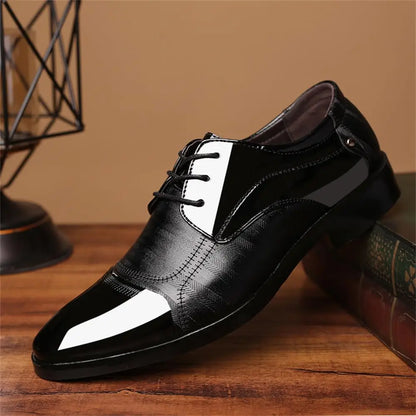 Dress Shoes – Business Oxfords Patent Leather Dress Shoes, Classic Loafers, Formal Derby Shoes for Men