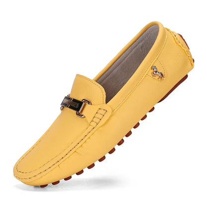 Loafers Handmade PU Leather – Casual Driving Flats, Slip-on Shoes, Luxury Comfy Moccasins, White Loafers for Men