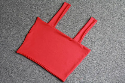 Square Neck Sleeveless Crop Top – Summer, Casual, Off-Shoulder, Cami Style, Sexy, Backless Tank