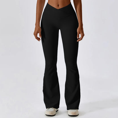 Flare Leggings Yoga Pants – High Waist, Wide Leg, Gym Workout, Fitness, Sports, Flared Design, Latin Dance Trousers