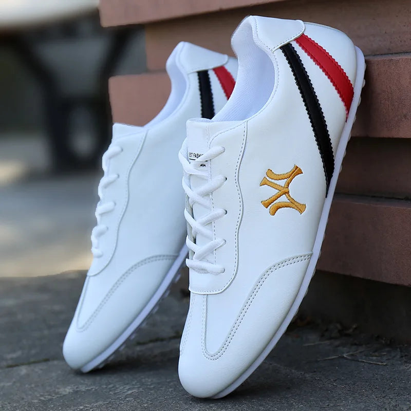 Casual Small Leather Shoes – Trendy and Versatile, Wear-Resistant Bean Shoes, Small White Shoes for Men, Spring and Autumn Men's Footwear