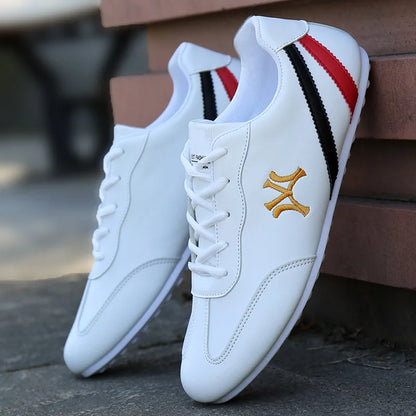 Casual Small Leather Shoes – Trendy and Versatile, Wear-Resistant Bean Shoes, Small White Shoes for Men, Spring and Autumn Men's Footwear