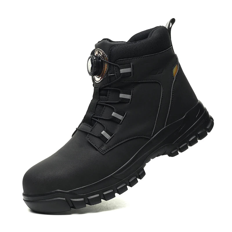 Waterproof Safety Boots Men - Indestructible Steel Toe Work Boots, Anti-smash, Stab-resistant Safety Shoes, Biker Botas Para Hombre