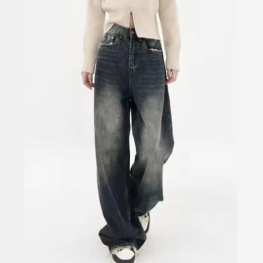 Y2K Baggy Jeans – Streetwear, Retro Fashion, Autumn, High Waist, Loose Fit, Wide Leg, Denim Trousers