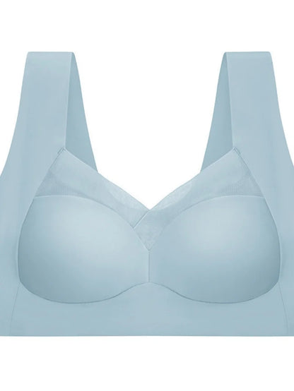 Women's Seamless Ice Silk Bra – Sexy Push-Up, Wireless, Invisible, Sleep Lingerie, Fitness Sports Bralette