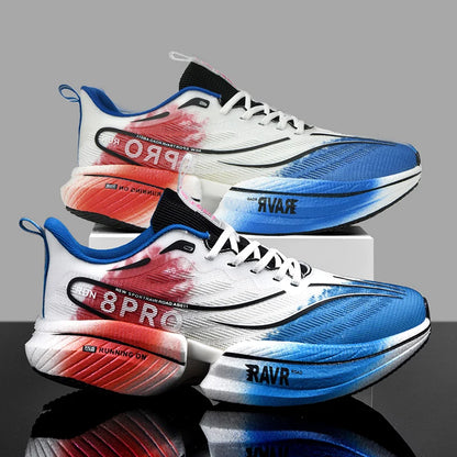 Marathon Air Cushion Carbon Plate Sports Running Shoes – Men’s Breathable Lightweight, Women’s Comfortable, Non-Skid Speciality Sneakers