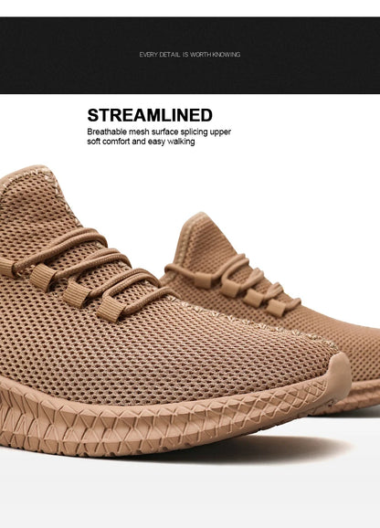 Non-Slip Casual Sneakers – Breathable Outdoor Jogging, Training, Hiking, Sports Running Shoes, Weave Knit, Lace-Up, for Women & Men